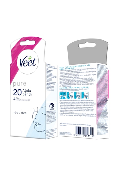 Veet Pure Hipoalerjenik Yüz Bölgesi için Sir Ağda Bantları 20'li
