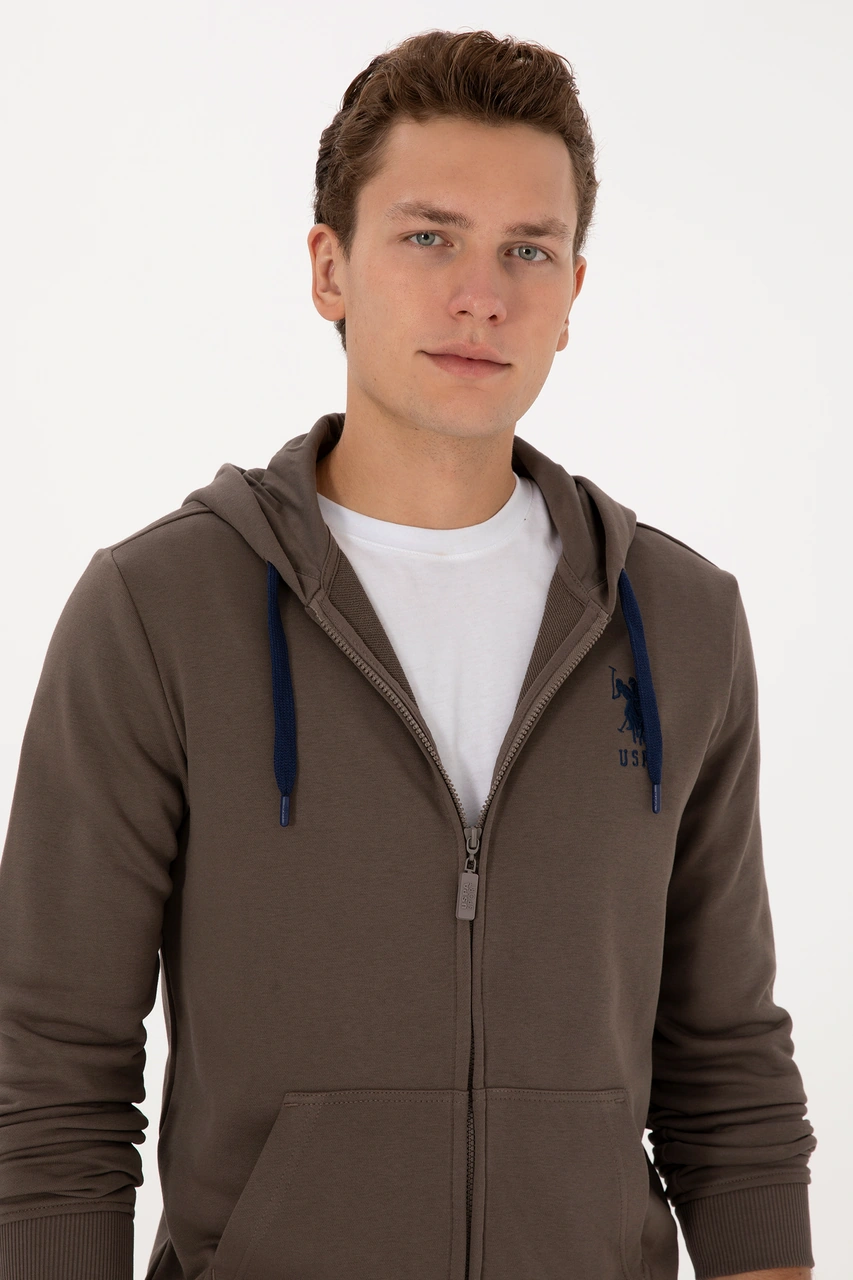 U.s. Polo Assn. Erkek Vizon Hırka Örme 50307765-vr052 Vizon