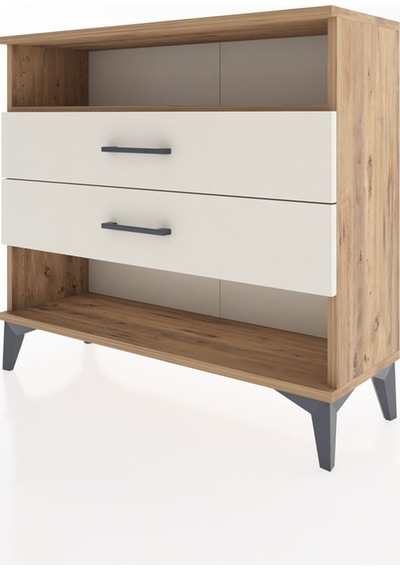 Arges Şifonyer Tek Raflı 2 Çekmeceli 88x30x80 Çam-aytaşı Atlas Çam