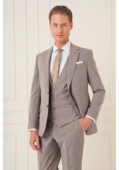 Efor Tk 902 Slim Fit Vizon Klasik Takım Elbise Vizon