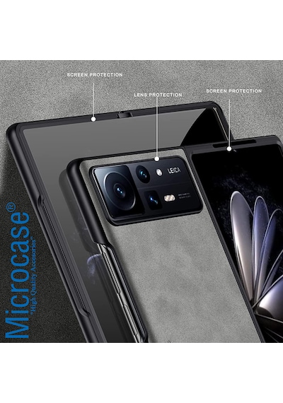 Microcase Tecno Phantom V Fold2 Deri Kaplama Kılıf-al5121 Kırmızı