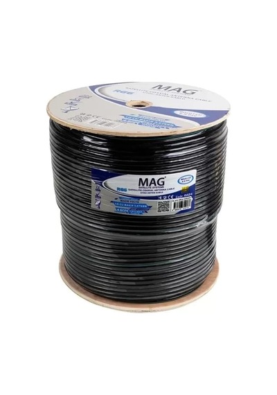Hubrendy Sh Mag Rg6-u6 Cu-cu Bakır Yeşil Anten Kablo 300 Mt
