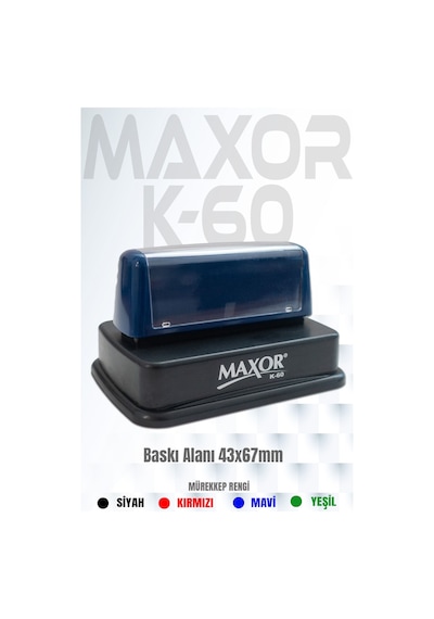 Maxor Kaşe K-60 İsim-ünvan Kaşesi 1 Adet