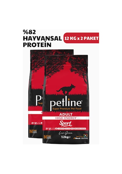 Petline Sport Yüksek Enerjili Kuzu Etli Yetişkin Kuru Köpek Maması 2 x 12 KG