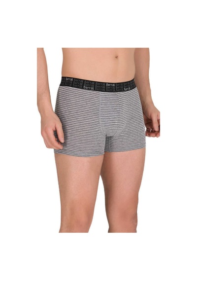Berrak Lacivert Çizgili Lycra Erkek Boxer 001