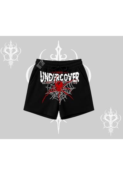 Tarzsokak Beyaz Şort Spider Undercover Siyah