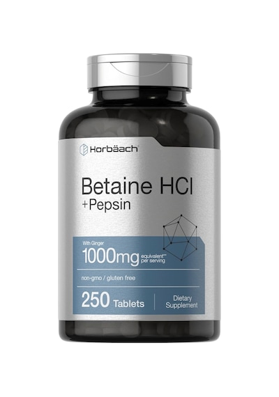 Horbach Betaine Hcl With Pepsin 1000mg 250 Tablet.usa Menşei... Aromasız