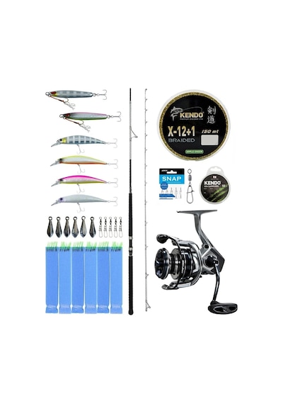 Yek Outdoor Shore Jig Seti Okuma Azores Shore Jigging Spin 304cm 40-100gr 2 Parça Olta Kamışı&okuma Safyre Sf-4000a 7+1bb Olta Makinesi