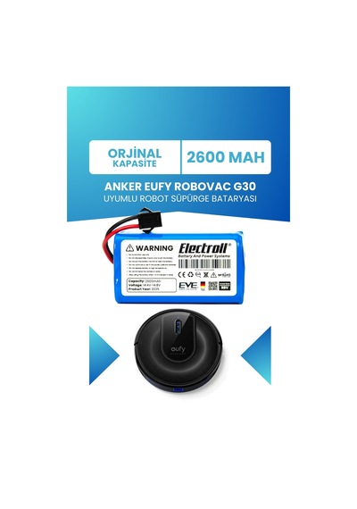 Eufy Robovac G30 Uyumlu Batarya 2600mah Robot Süpürge Batarya Değişimi