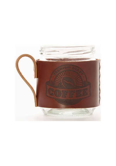 Canberra Deri Mug Coffee Kahverengi