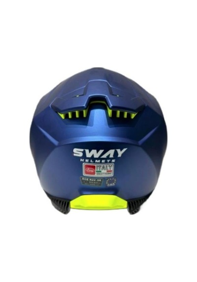 Sway XBYC 865 Full Face Güneş Gözlüklü Kapalı Motosiklet Kaskı Mat Mavi