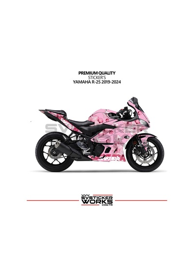 Yamaha R25 2019-2024 Kaplama Sticker Sakura Motor Kaplama Modeli Hazır Kit Yüksek Kalite