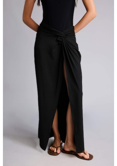 Defacto Regular Fıt Siyah Burkini Plaj Eteği H9907ax26hsbk81 Siyah-bk81