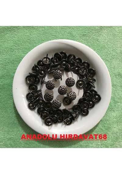 Kabara Raptiye Koltuk Çivisi Antik Eskitme Petek Çapı 11 MM 50Adet