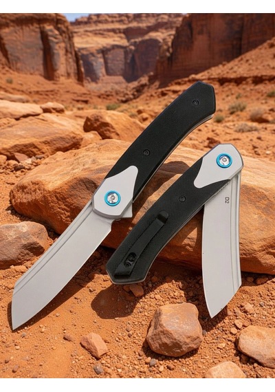 Knivox Browning Premium Black G10 Kabze D2 Çelik Klasik Modern Katlanır Bıçak Siyah