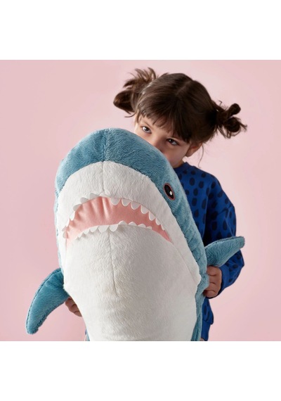 Ikea Blahaj Peluş Oyuncak 100 Cm Beyaz - Mavi