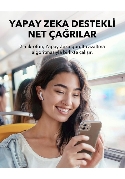 By Anker K20i Kulak İçi Bluetooth Kulaklık, 36 Saat Çalma Süresi, Hızlı Şarj, Net Ses, Konforlu Uyum, Enc 2-mikrofon İle Net Çağrılar, Özelleştirilebilir Eq, Ipx5, Bluetooth 5.3, Beyaz