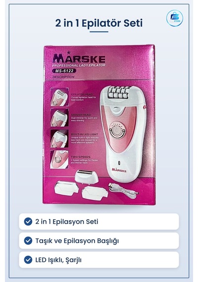 Epilatör Seti 2 İn 1 Epilasyon Başlığı Taşık Kadın Kişisel Bakım
