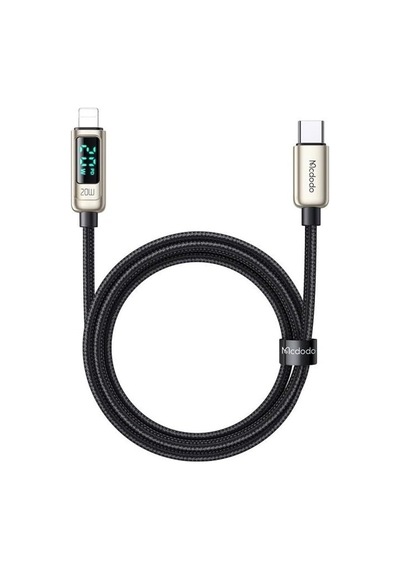 Ca-8811 20w Dijital Göstergeli Type-c To Lightining Pd-data Şarj Kablosu-gümüş Standart