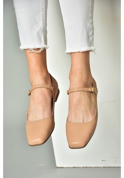 Fox Shoes S726252509 Ten Kadın Babet Ten Rengi