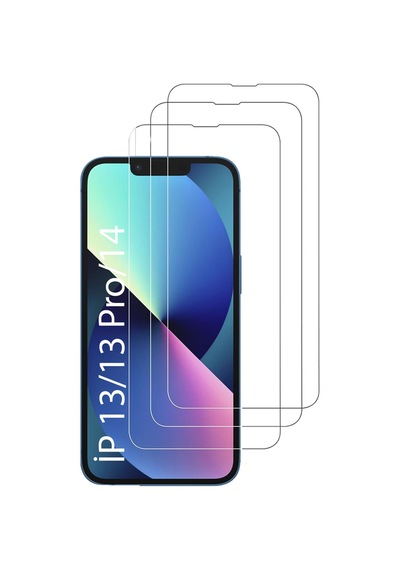 3'lü Paket Apple Uyumlu iPhone 13 / Apple Uyumlu iPhone 14 9h Temperli Cam Ekran Koruyucu 3 Adet