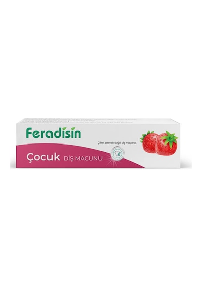 Feradisin Çilek Özlü Doğal Çocuk Diş Macunu