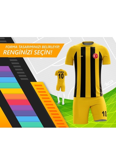 Acr Giyim Kişiye Özel Futbol Forması - Dizayn : Çizgili
