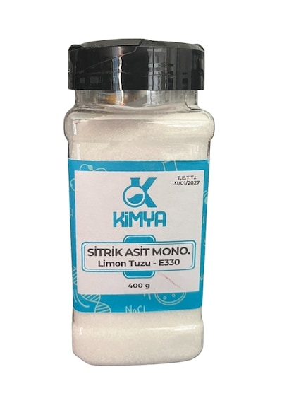 Sitrik Asit Monohidrat E330 400 Gr - Food Grade Limon Tuzu - Pr