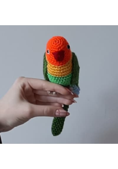 Amigurumi Örgü Oyuncak Kuş Cennet Papağan Sultan