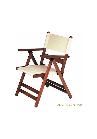 Motoryagmarket Bahçeme Marmaris Pvc Katlanır Ahşap Bahçe Balkon Sandalyesi