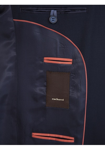 Cacharel Lacivert Slim Fit Yün Ceket