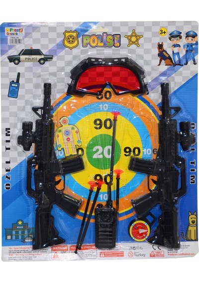 Fab 235 Kartela Tüfekli Polis Oyun Seti  -Prestij