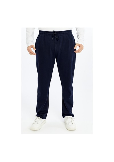 Defys Erkek Beli Lastikli Düz Paça Cepli Regular Fit Pantolon Lacivert
