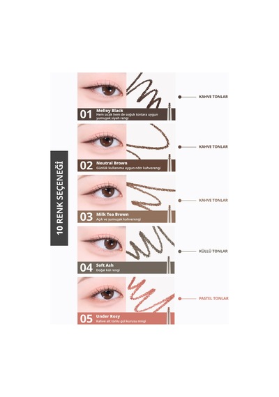 Suya Dayanıklı Kolay Kullanım Sunan Göz Kalemi Perıpera Speedy Pencil Liner 1 Melloy Black Diğer