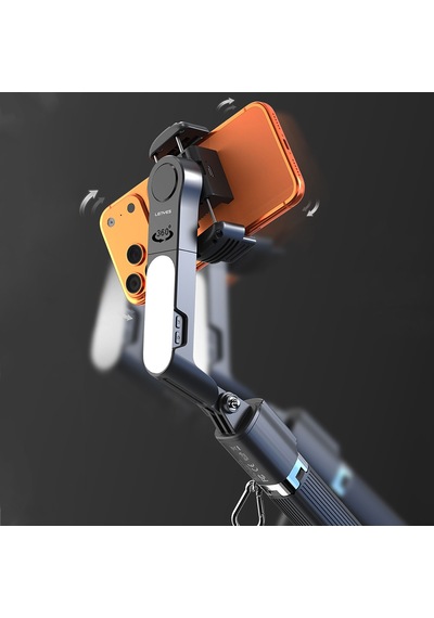 Lenyes Lph124 Dolgu Işıklı Teleskopik Tripod Ve Mini Selfie Çubuğu Siyah
