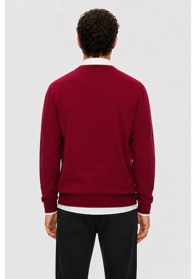 Ucla Sento Bordo Bisiklet Yaka %100 Pamuk Nakışlı Standard Fit Erkek Triko