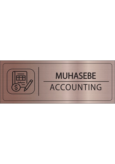 Mayeka Muhasebe İsimlik Bronz Metal Kapı İsimliği Levhası Yönlendirme Tabelası