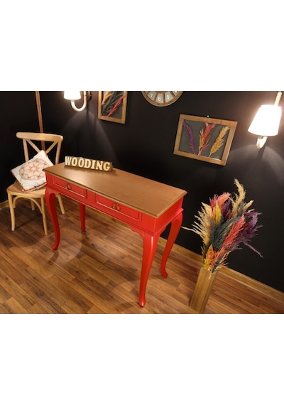 Wooding 100 Cm Çekmeceli Masif Kırmızı Naturel Dresuar (548587916) Kırmızı