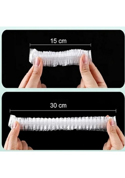 100 Adet Tencere Bonesi Ve Tabak Bonesi Çok Amaçlı Kapak Gıda Bonesi Mutfak Bonesi Şeffaf Beyaz