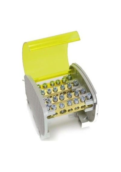 Çetsan 2+5 Delikli 4 Kutuplu Dağıtım Ünitesi Kapaklı 125 Amper 7x12mm