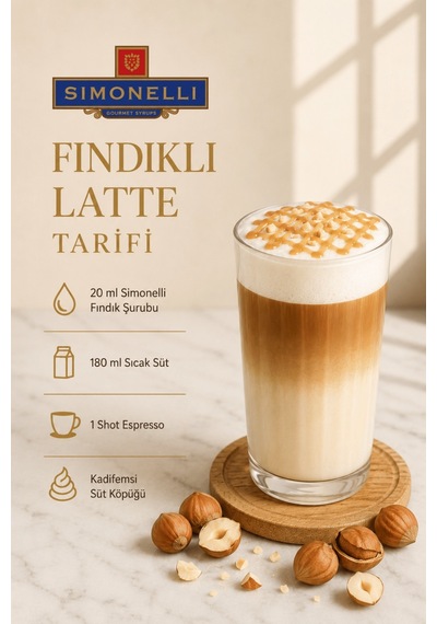 Simonelli Fındık Hazelnut Aromalı Kahve ve Kokteyl Şurubu 700 ML + Pompa