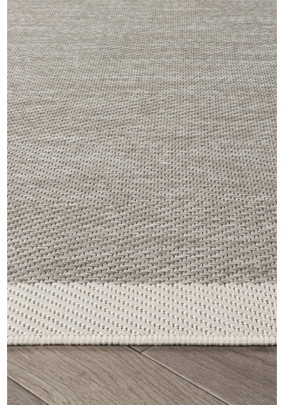 Sisalux 3087 Gri Beyaz Yuvarlak Sisal Dokuma Jüt Kilim Hav Toz Vermez Mutfak Oturma Odası Halısı Gri - Beyaz