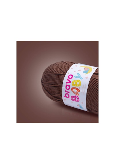 Baby Tüylenmez Anti Pilling Bebek Yünü 100 Gr 250 Metre Renk Kodu: 890 Koyu Kahve