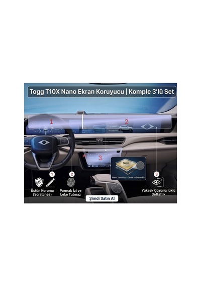 Togg T10 X 9h Nano Multimedya Çizilme Karşıtı Nano Ekran Koruyucu