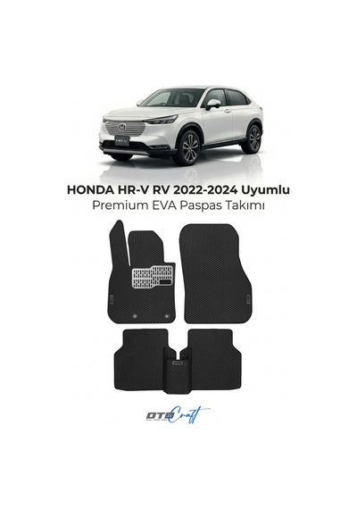 OtoCraft Honda Hr V Rv 2022-2024 Araca Özel 3d Havuzlu Eva Paspas Tam Set 5 Parça