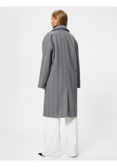 Koton Oversize Kaşe Kaban Kruvaze Düğmeli Kapaklı Cepli Antrasit Desenli 4wak00124ew 4WAK00124EW9D3 Antrasit Koton Oversize Kaşe Kaban Kruvaze Düğmeli Kapaklı Cepli Antrasit Desenli 4wak00124ew 4WAK00124EW9D3 Antrasit