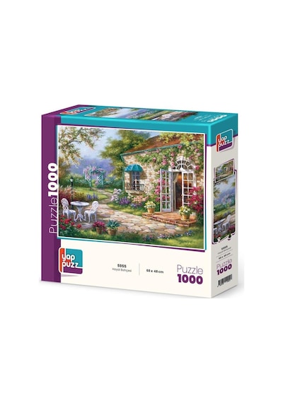Taş Sokak Ve Hayal Bahçesi İkili Set - 2 X 1000 Parça Manzara İkili Puzzle Seti