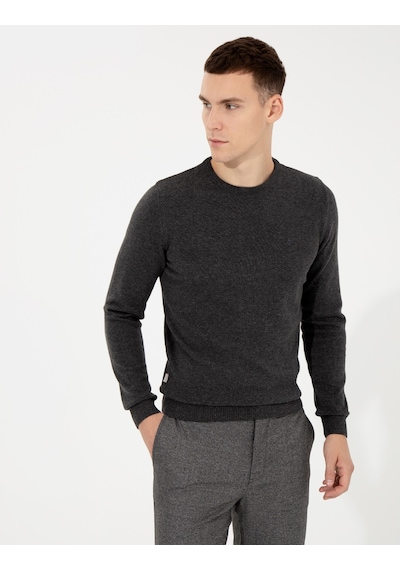 Pierre Cardin Erkek Gri Melanj Triko Kazak 50257290-vr086 Gri Melanj