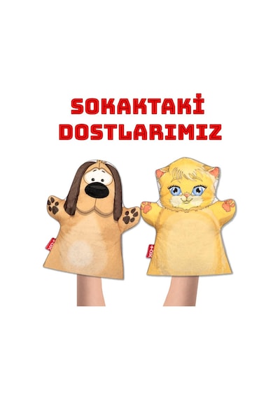 2 Parça Tox Sokaktaki Dostlarımız Keçe El Kukla Set . Eğitici Oyu