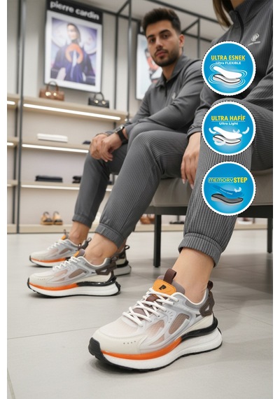 Pierre Cardin Pcı-10106 Z Beyaz-kahve Unisex Spor Ayakkabı